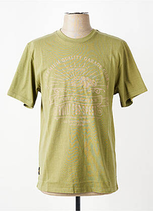 Tricou croială dreaptă mâneci scurte verde DAYTONA bărbat