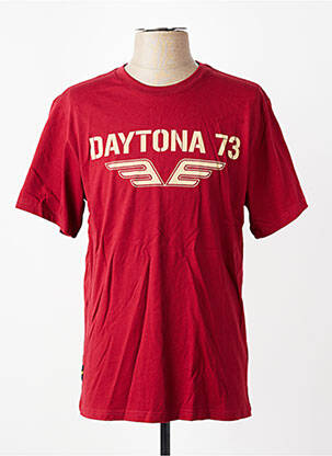 Tricou croială dreaptă mâneci scurte roșu DAYTONA bărbat