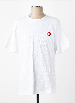Tricou broderie mâneci scurte alb MARINE NATIONALE bărbat