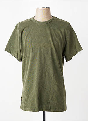 Tricou croială dreaptă mâneci scurte verde DAYTONA bărbat
