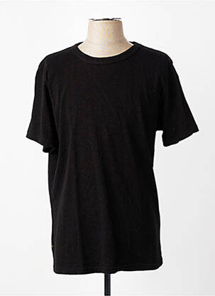 Tricou croială dreaptă mâneci scurte negru DAYTONA bărbat