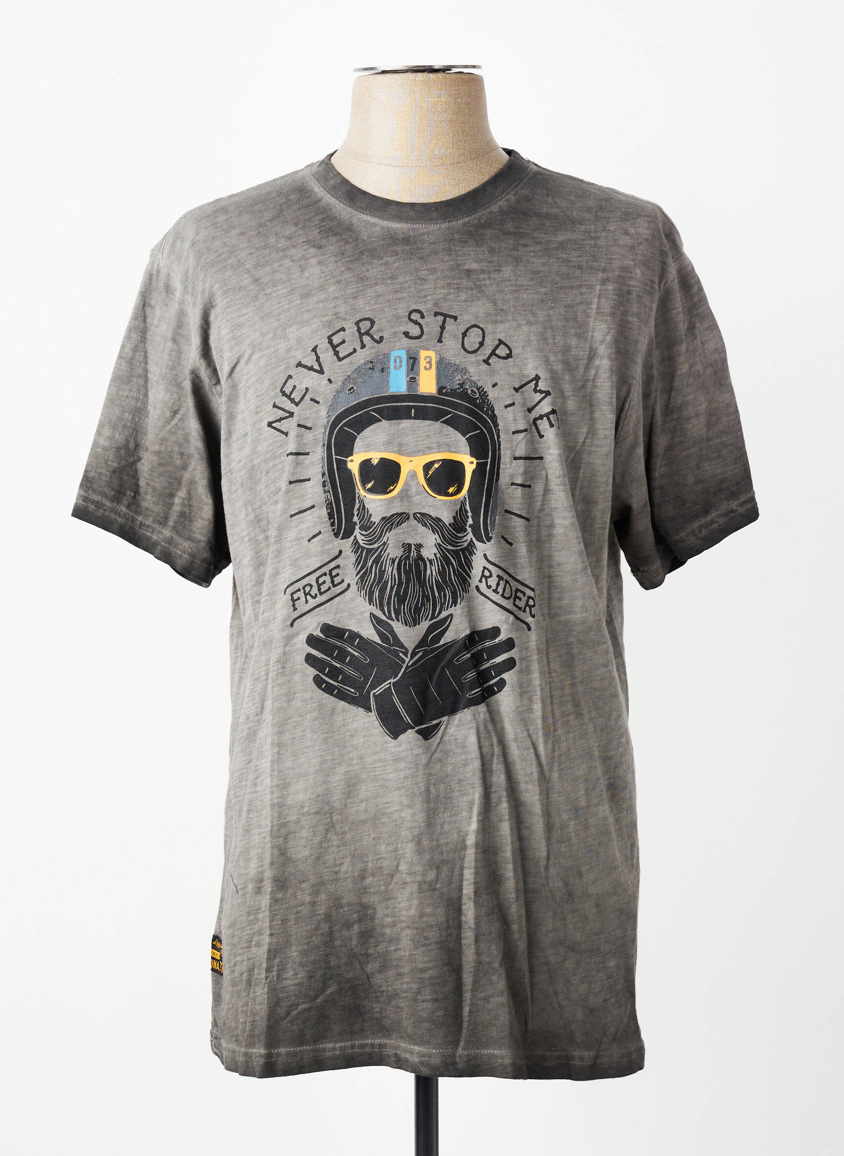 Tricou elasticitate mâneci scurte gri DAYTONA bărbat