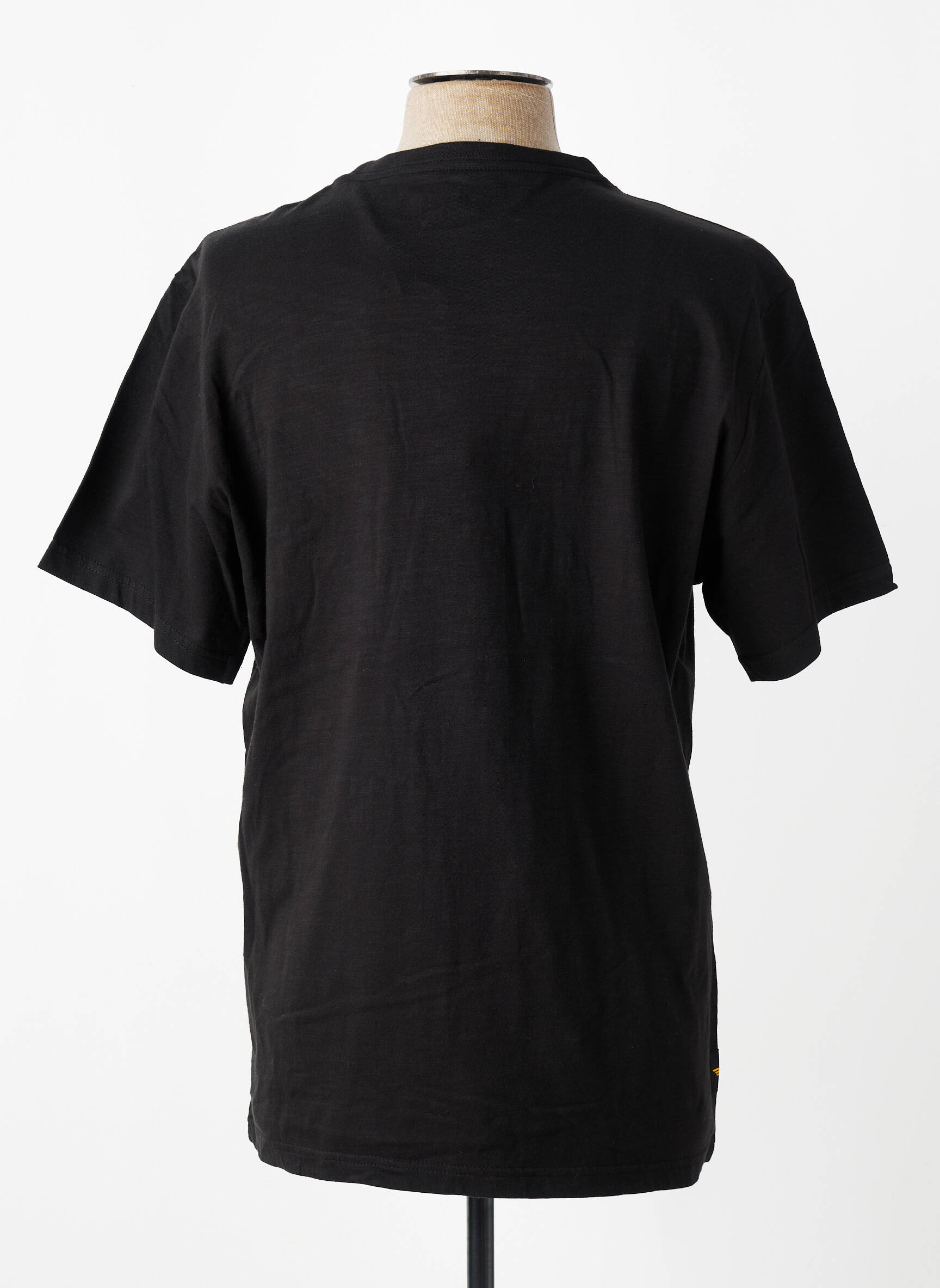 Tricou croială dreaptă mâneci scurte negru DAYTONA bărbat
