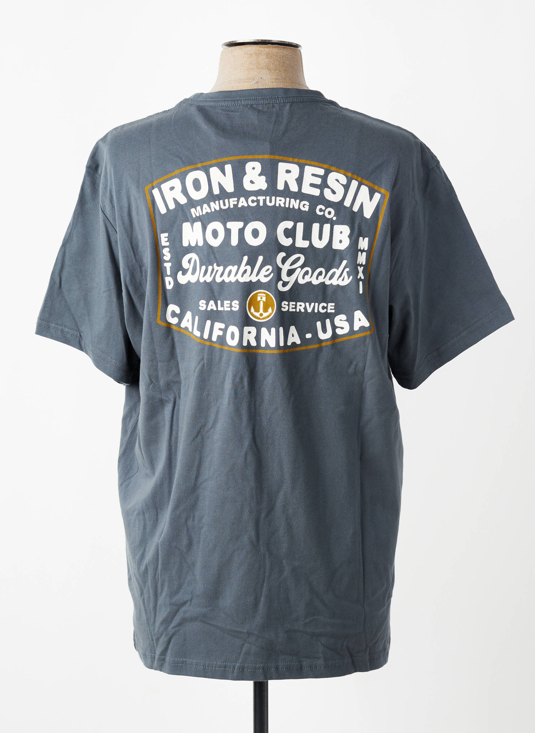 Tricou elasticitate mâneci scurte gri IRON AND RESIN bărbat