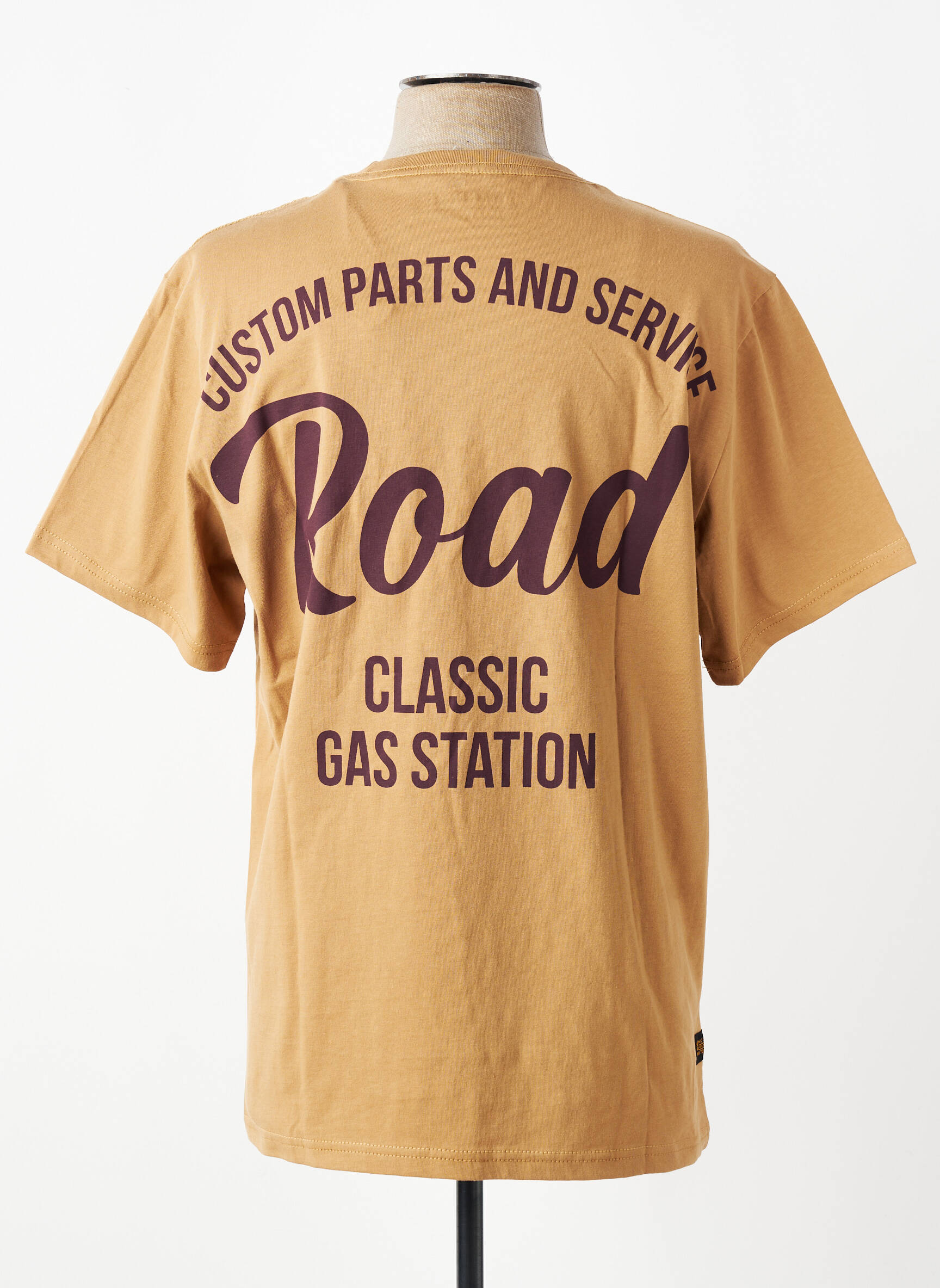 Tricou elasticitate mâneci scurte bej DAYTONA bărbat