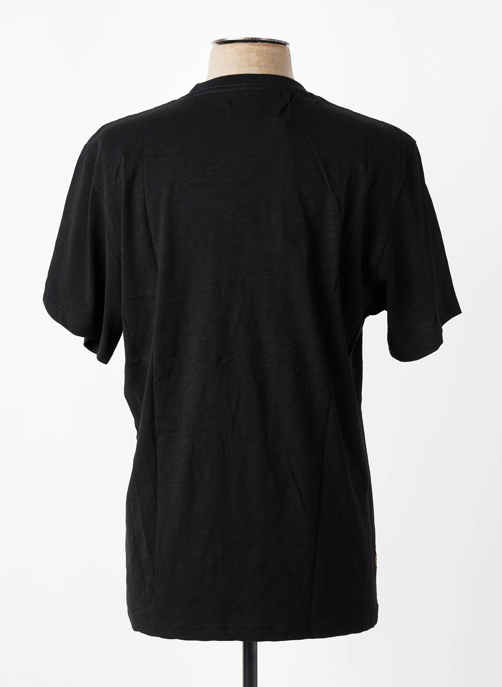 Tricou croială dreaptă mâneci scurte negru DAYTONA bărbat