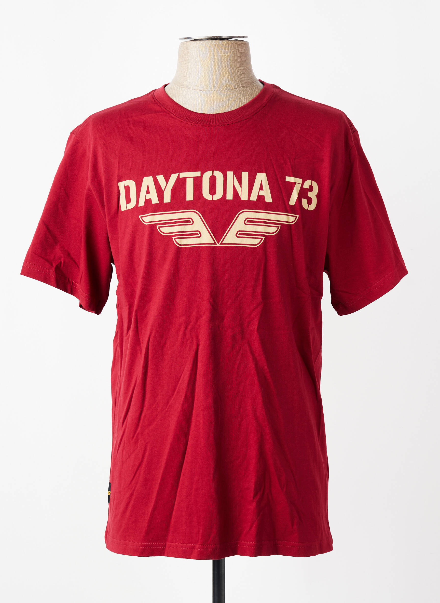 Tricou croială dreaptă mâneci scurte roșu DAYTONA bărbat