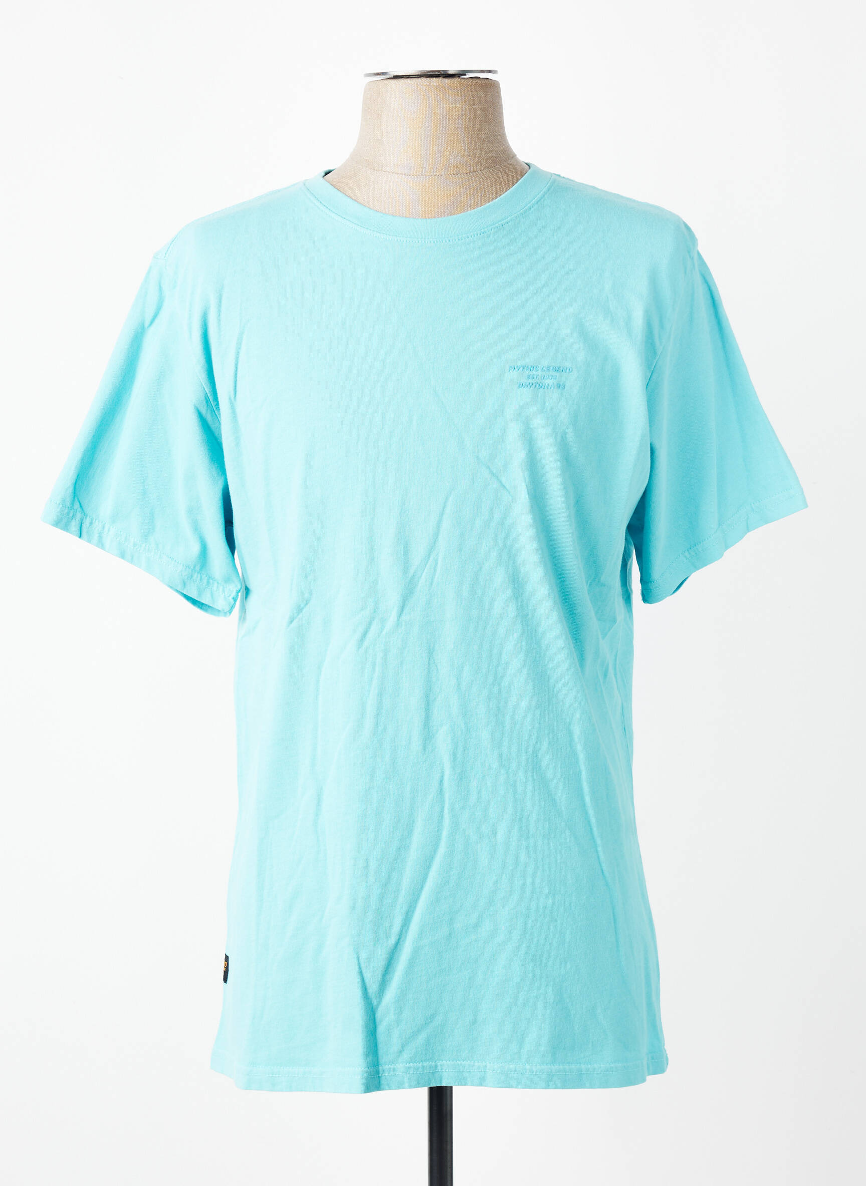 Tricou croială dreaptă mâneci scurte albastru DAYTONA bărbat