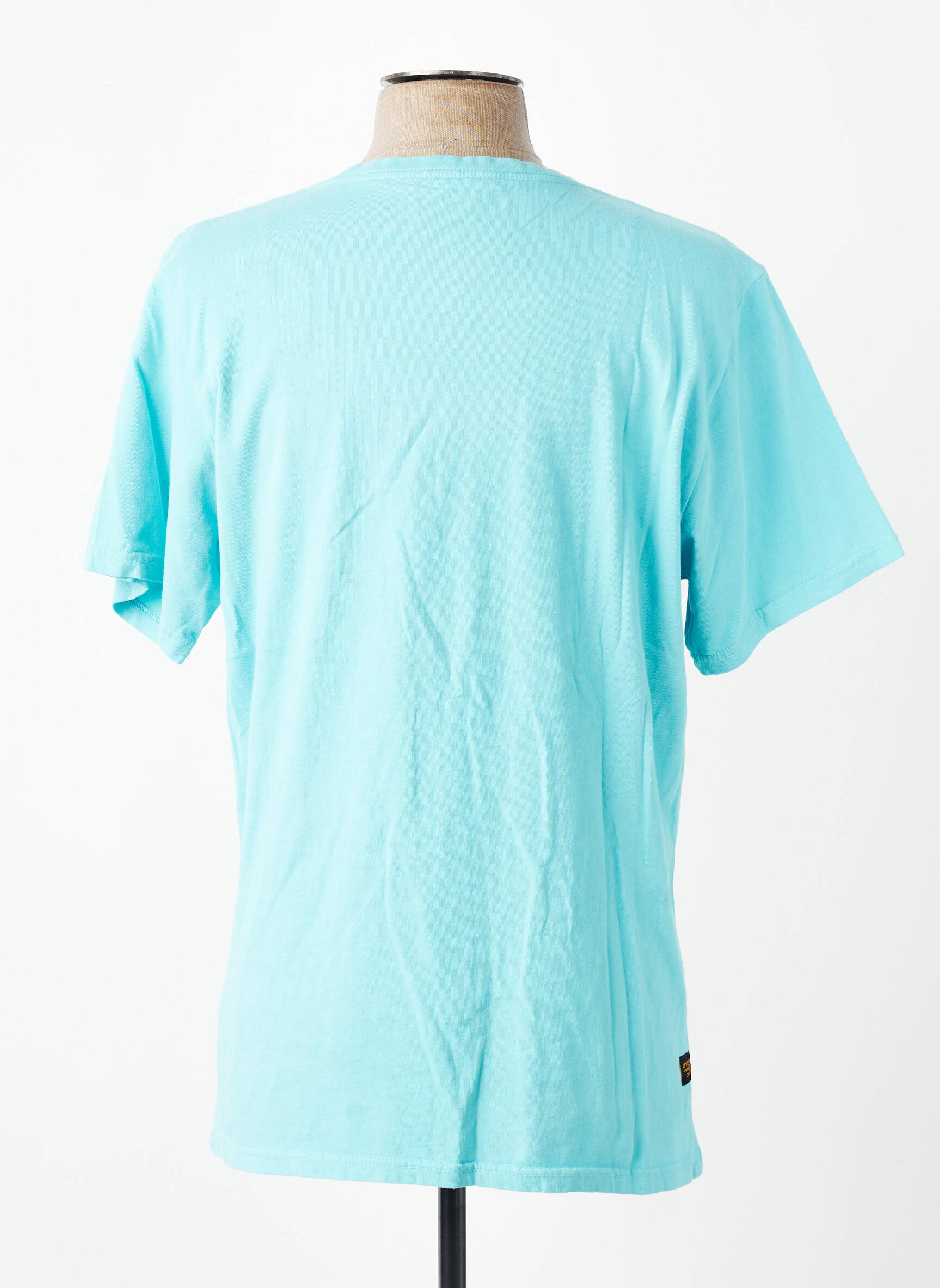 Tricou croială dreaptă mâneci scurte albastru DAYTONA bărbat