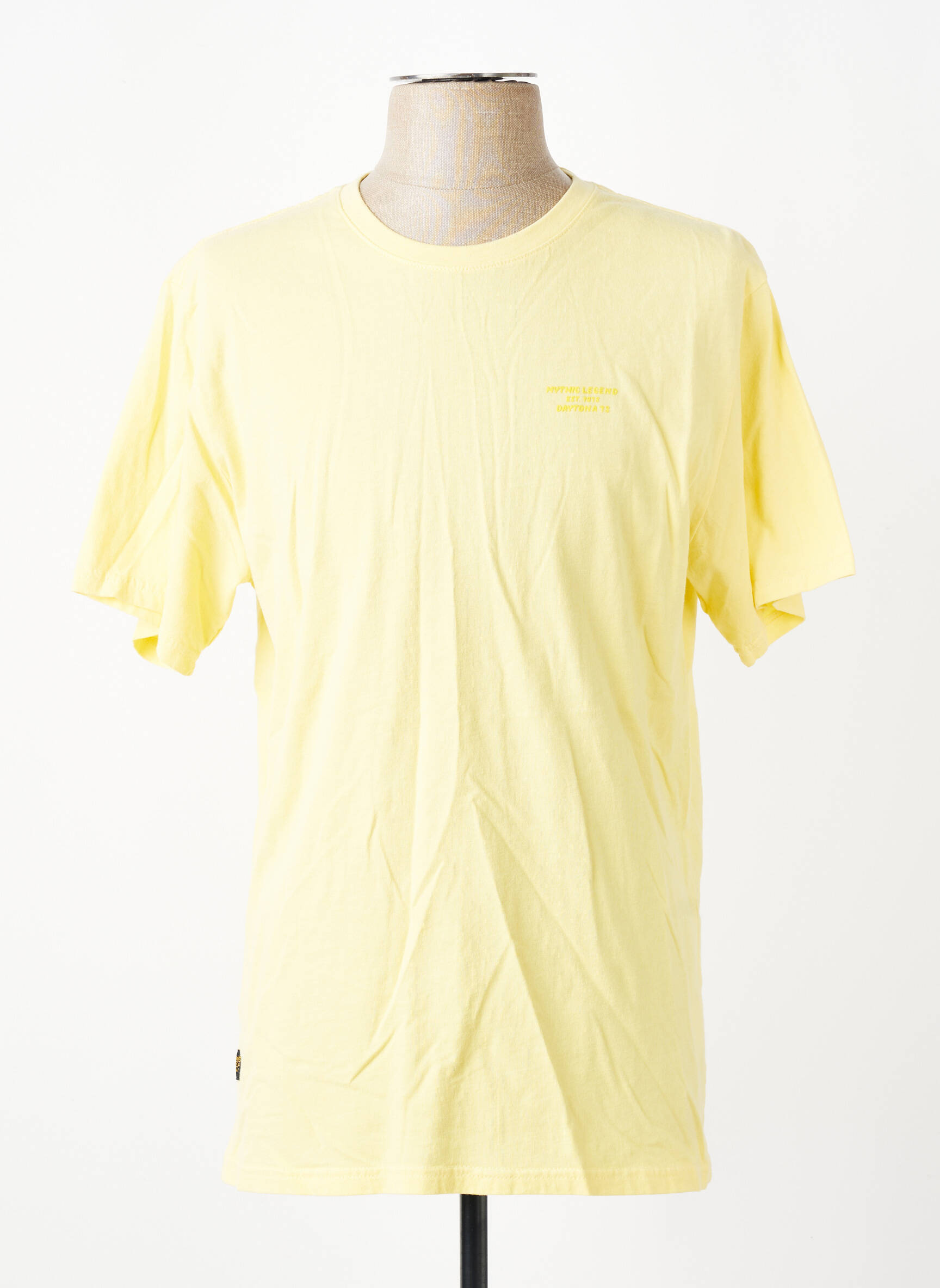 Tricou croială dreaptă mâneci scurte galben DAYTONA bărbat
