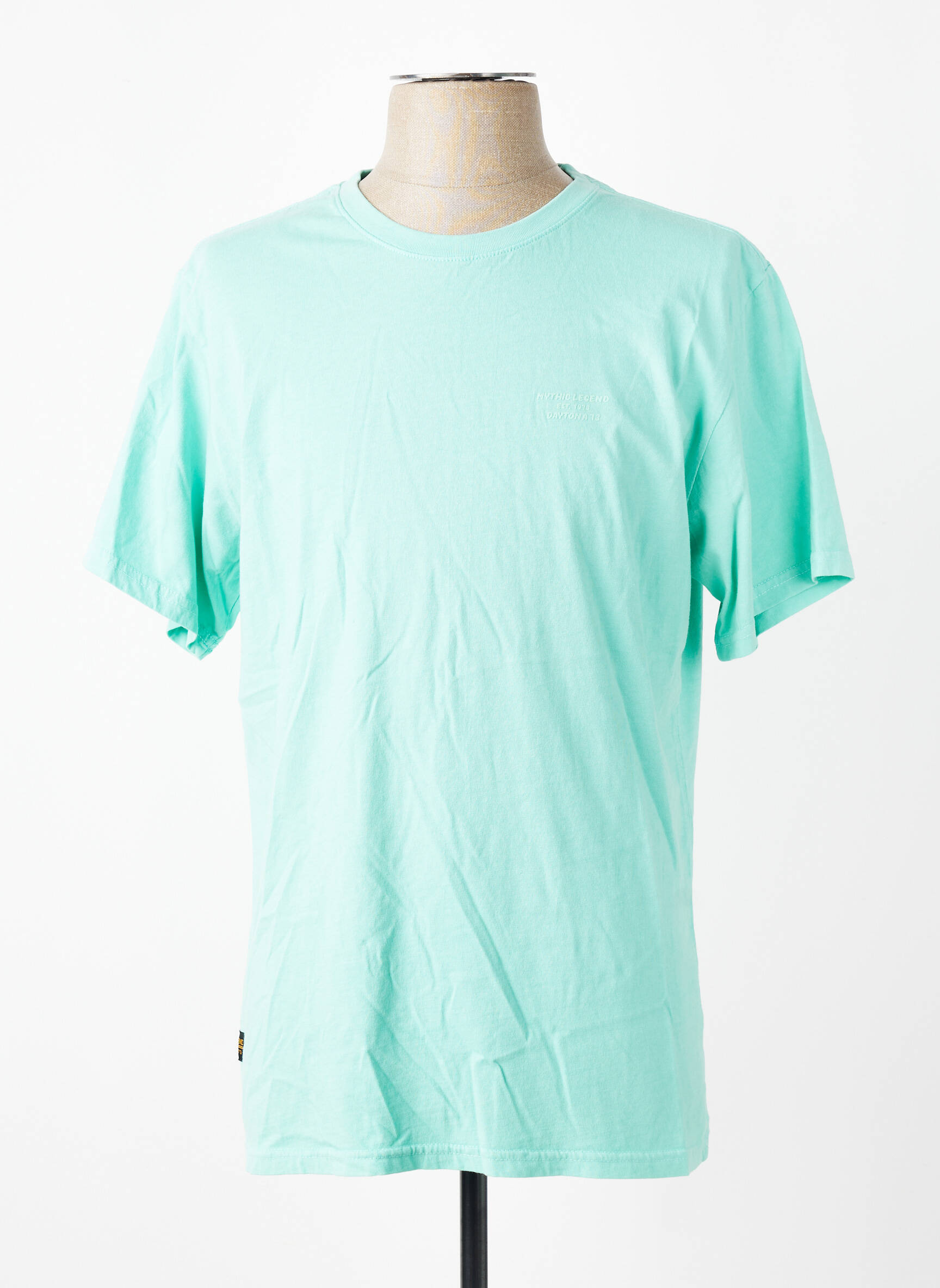 Tricou croială dreaptă mâneci scurte albastru deschis DAYTONA bărbat