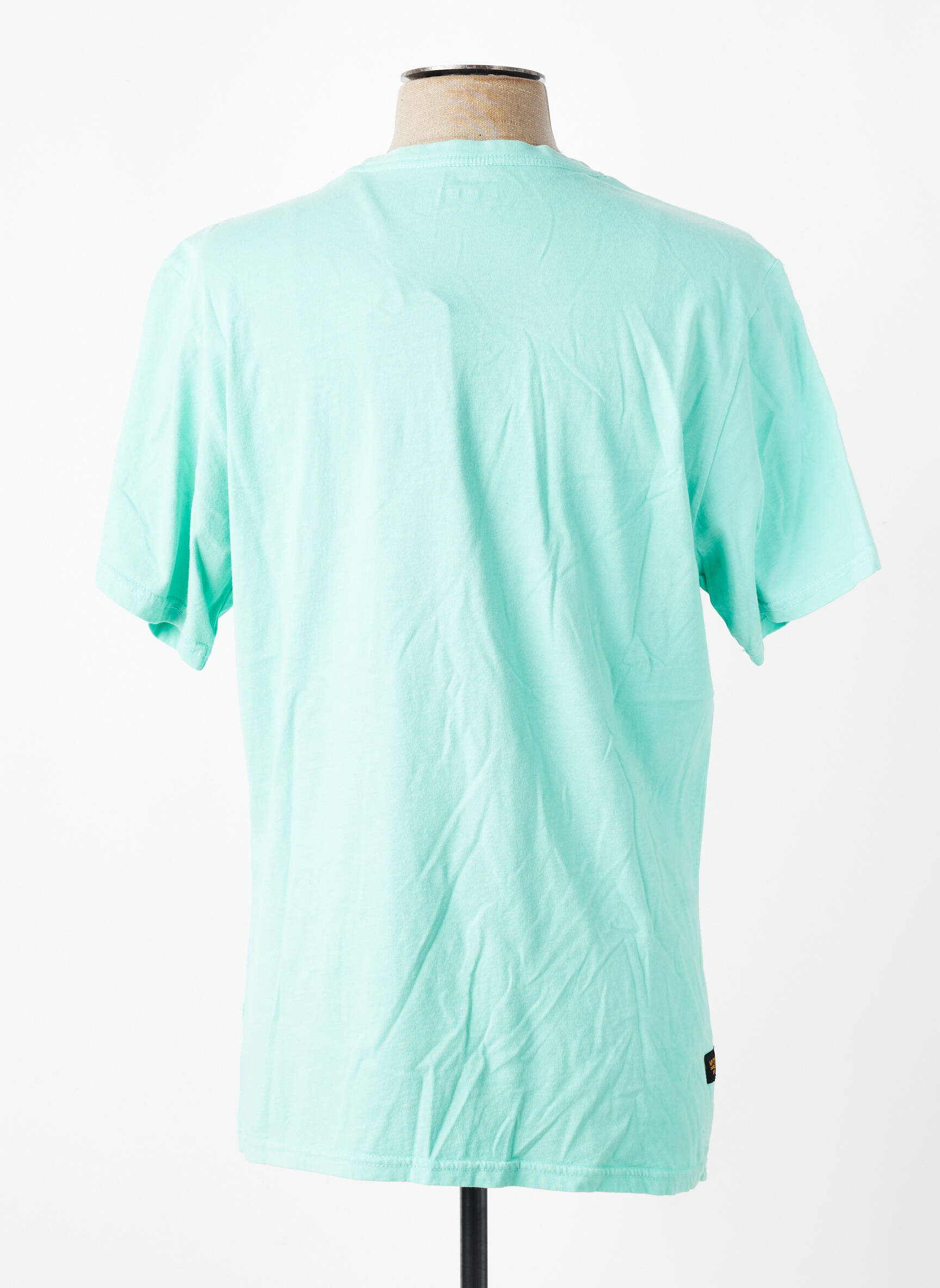 Tricou croială dreaptă mâneci scurte albastru deschis DAYTONA bărbat