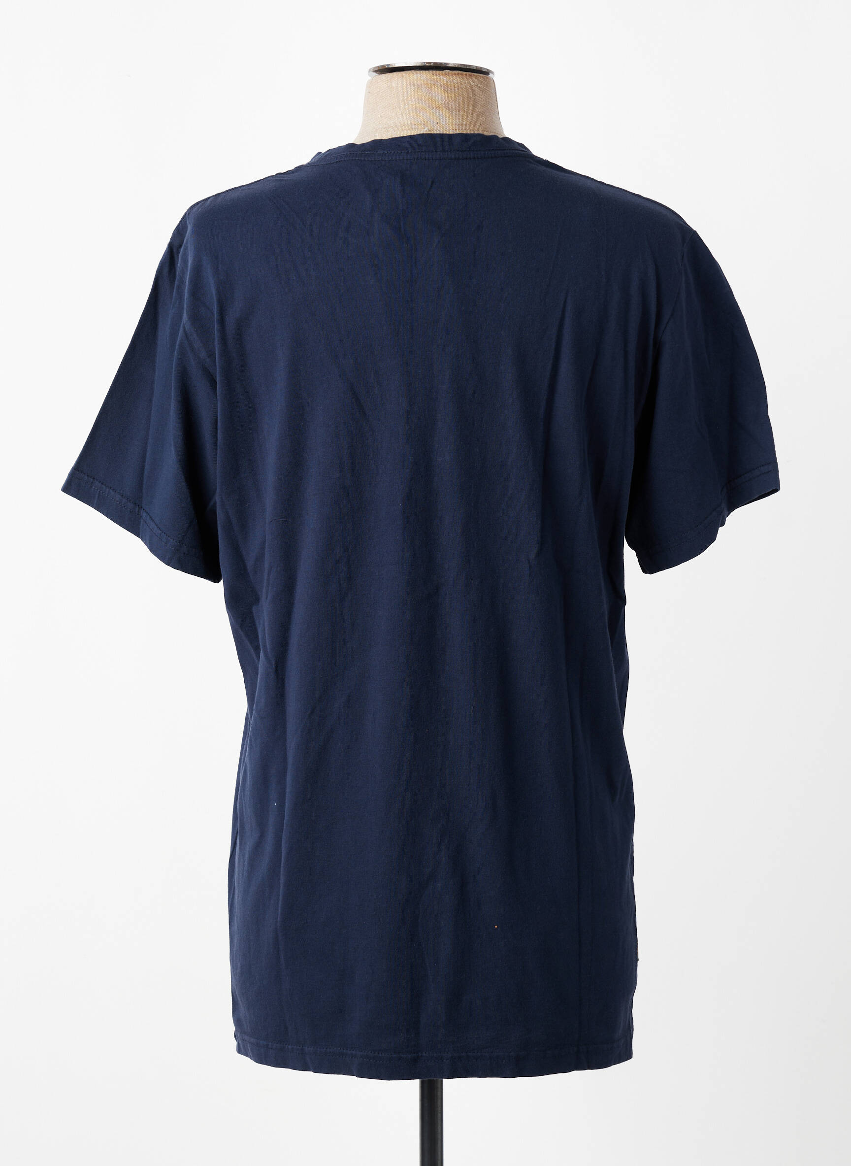 Tricou croială dreaptă mâneci scurte albastru închis DAYTONA bărbat