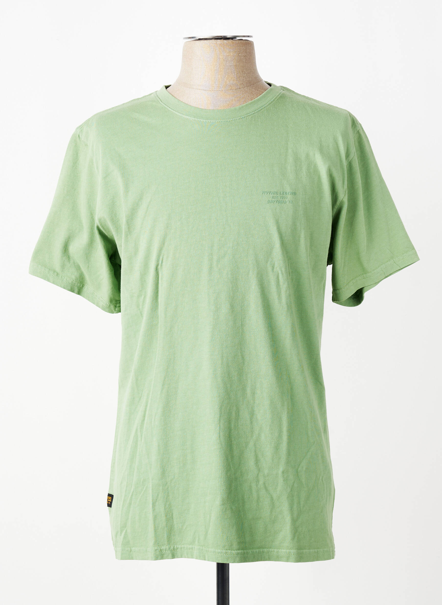 Tricou croială dreaptă mâneci scurte verde DAYTONA bărbat