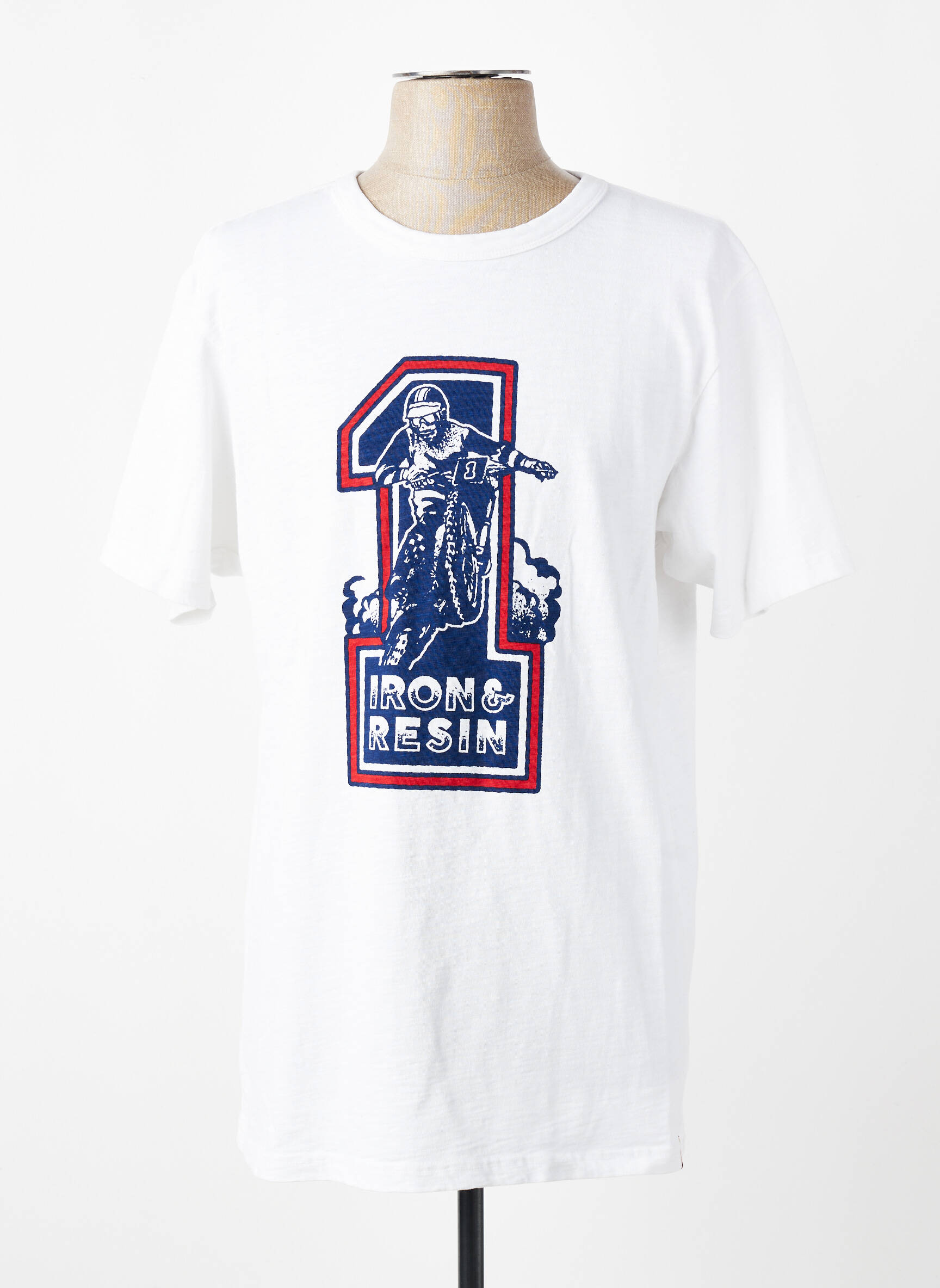 Tricou croială dreaptă mâneci scurte alb 999 bărbat