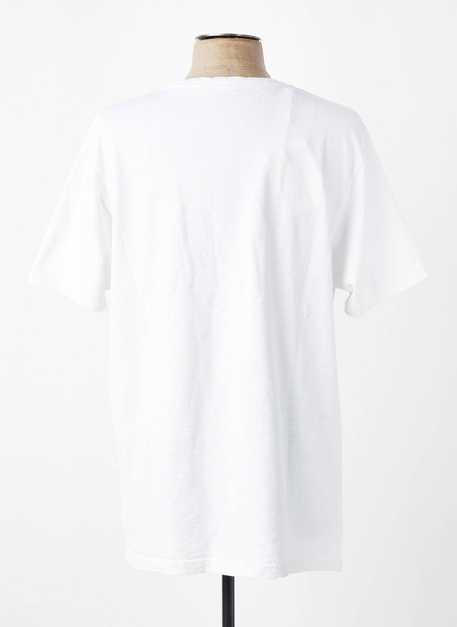Tricou croială dreaptă mâneci scurte alb 999 bărbat