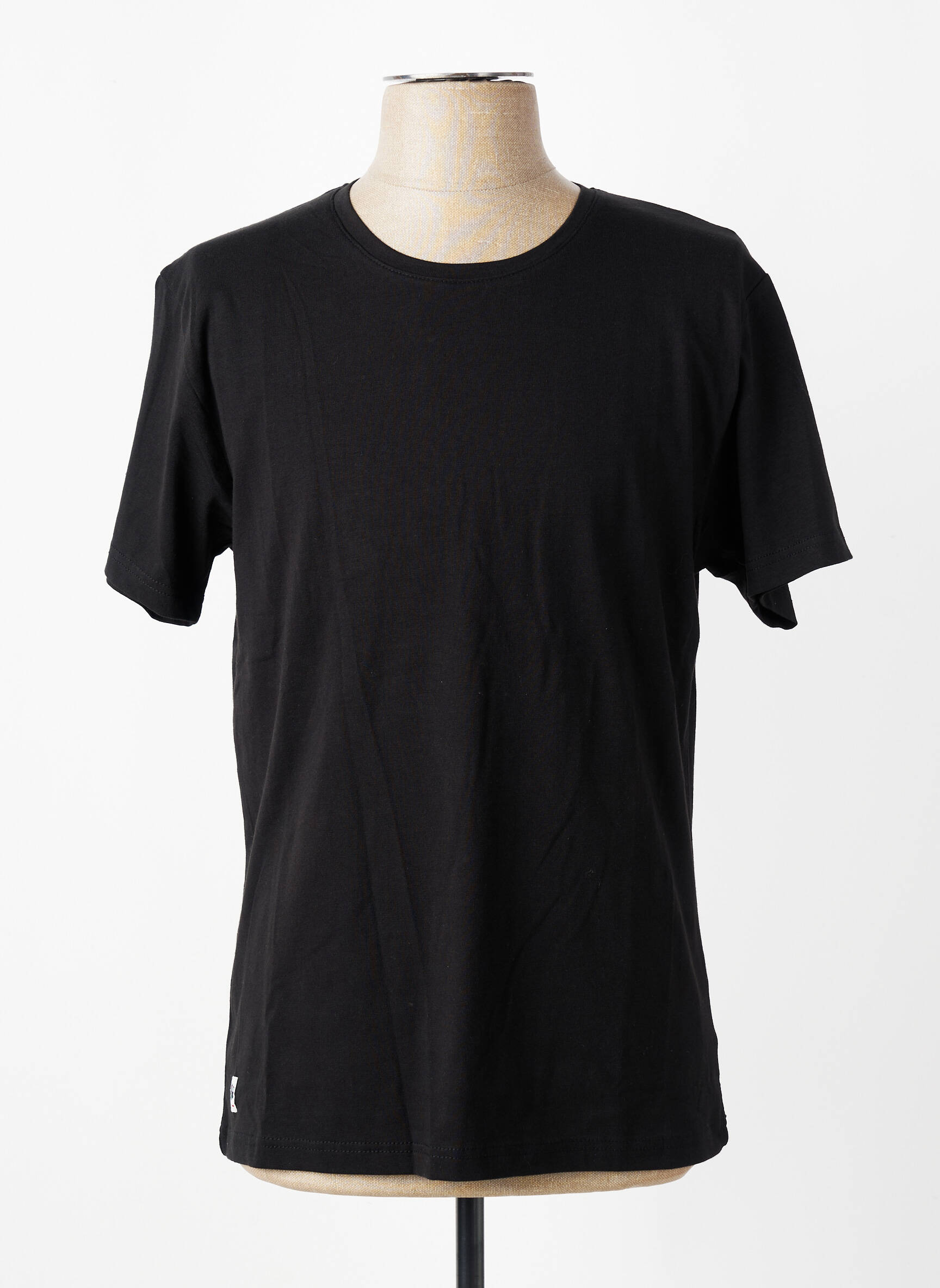 Tricou croială dreaptă mâneci scurte negru DAYTONA bărbat
