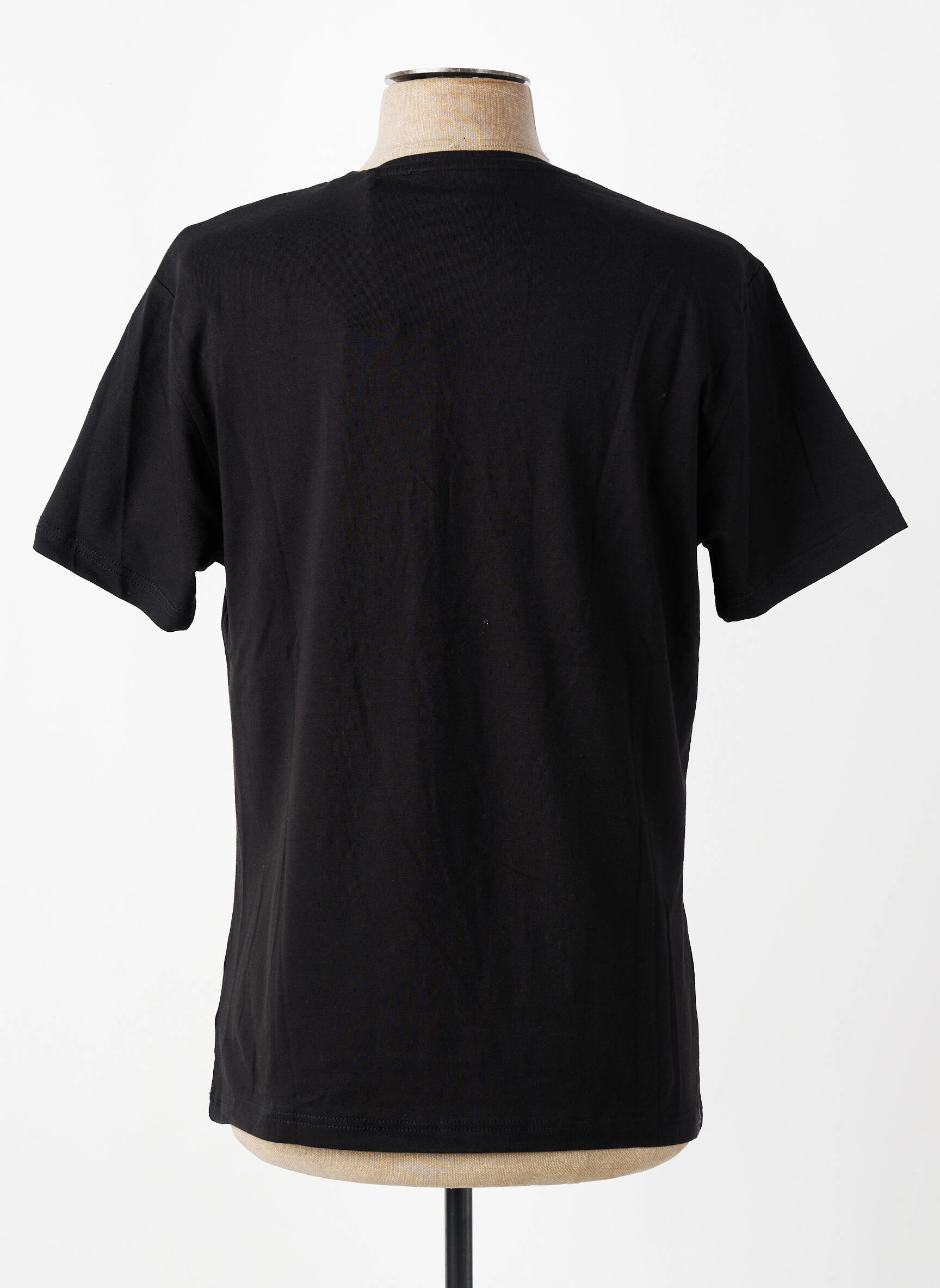 Tricou croială dreaptă mâneci scurte negru DAYTONA bărbat