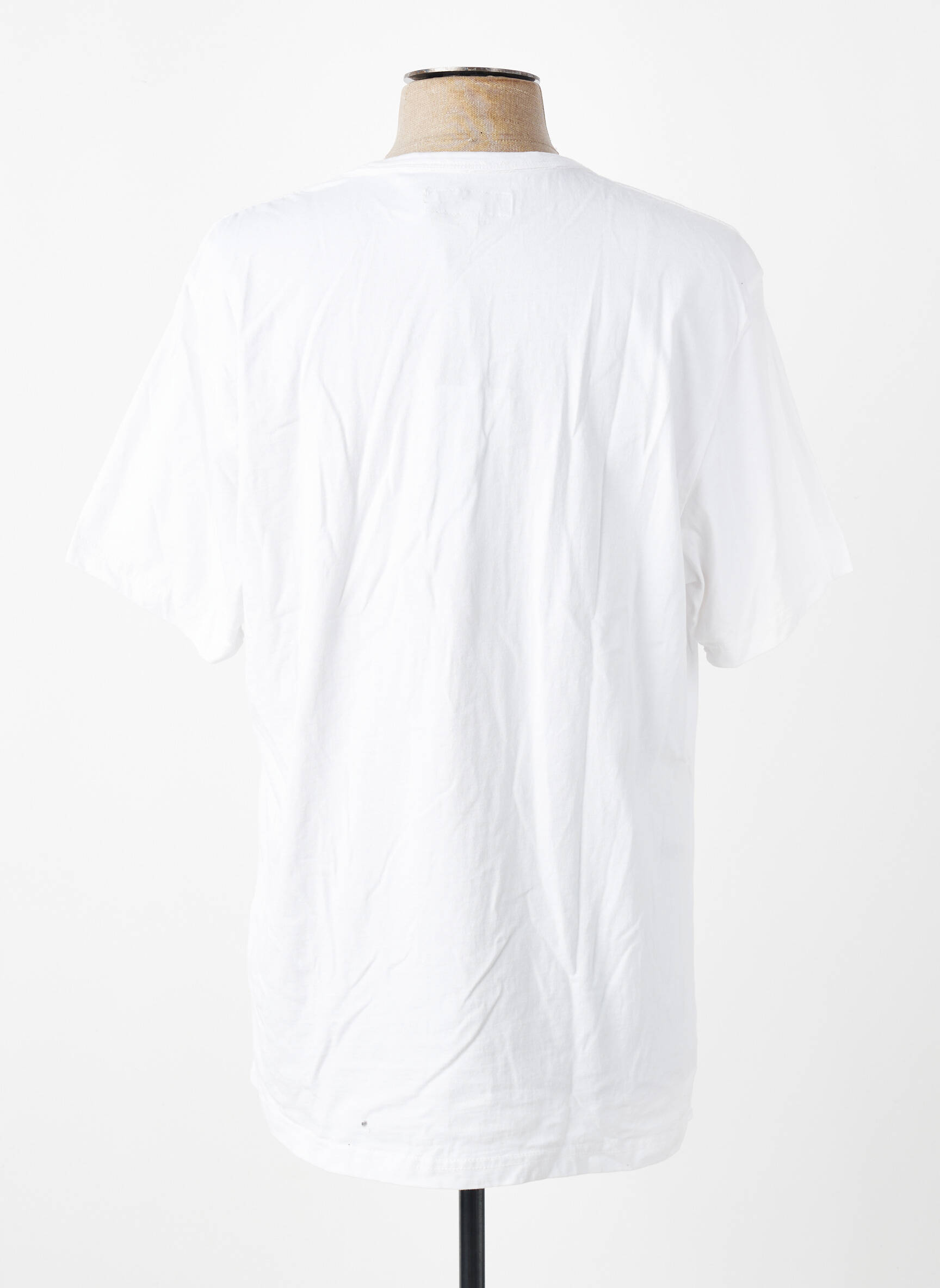 Tricou broderie mâneci scurte alb MARINE NATIONALE bărbat