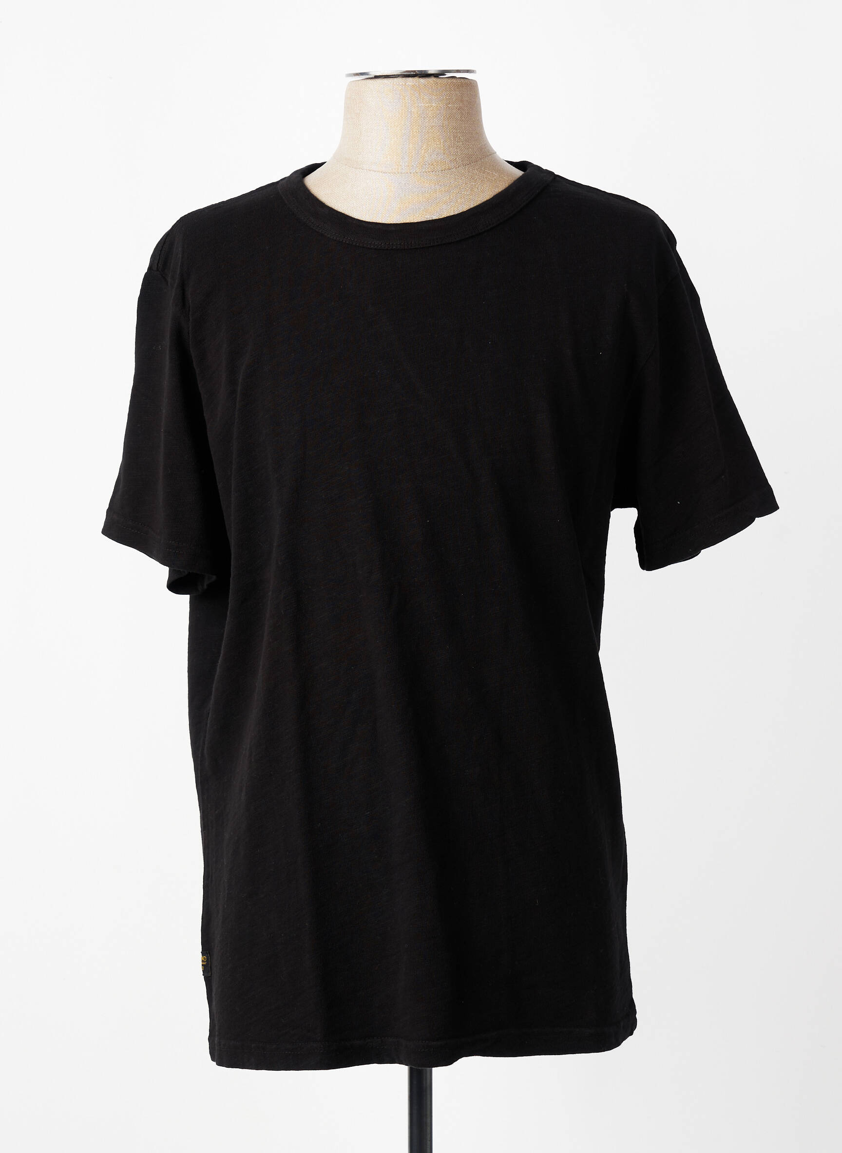 Tricou croială dreaptă mâneci scurte negru DAYTONA bărbat