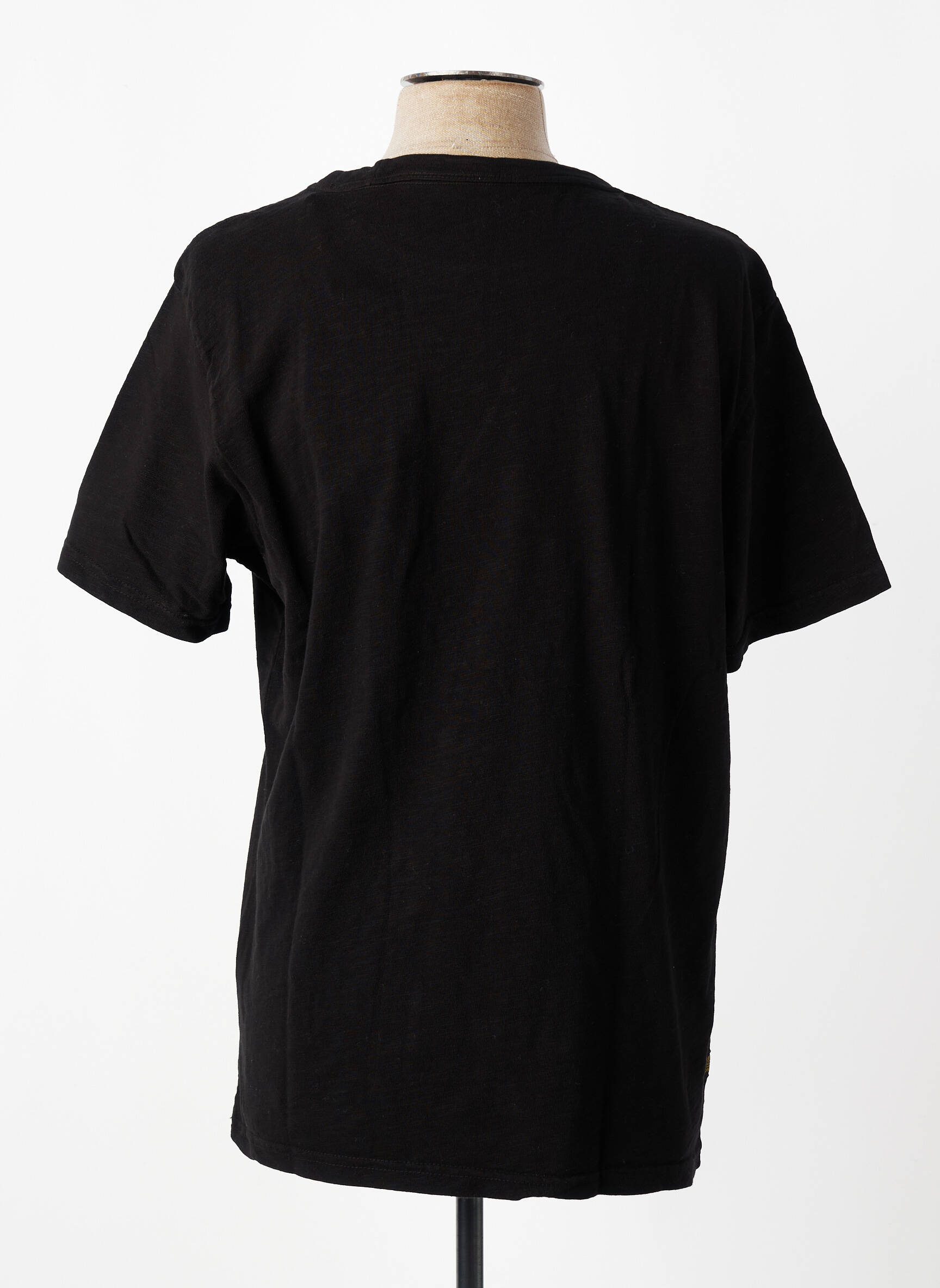 Tricou croială dreaptă mâneci scurte negru DAYTONA bărbat