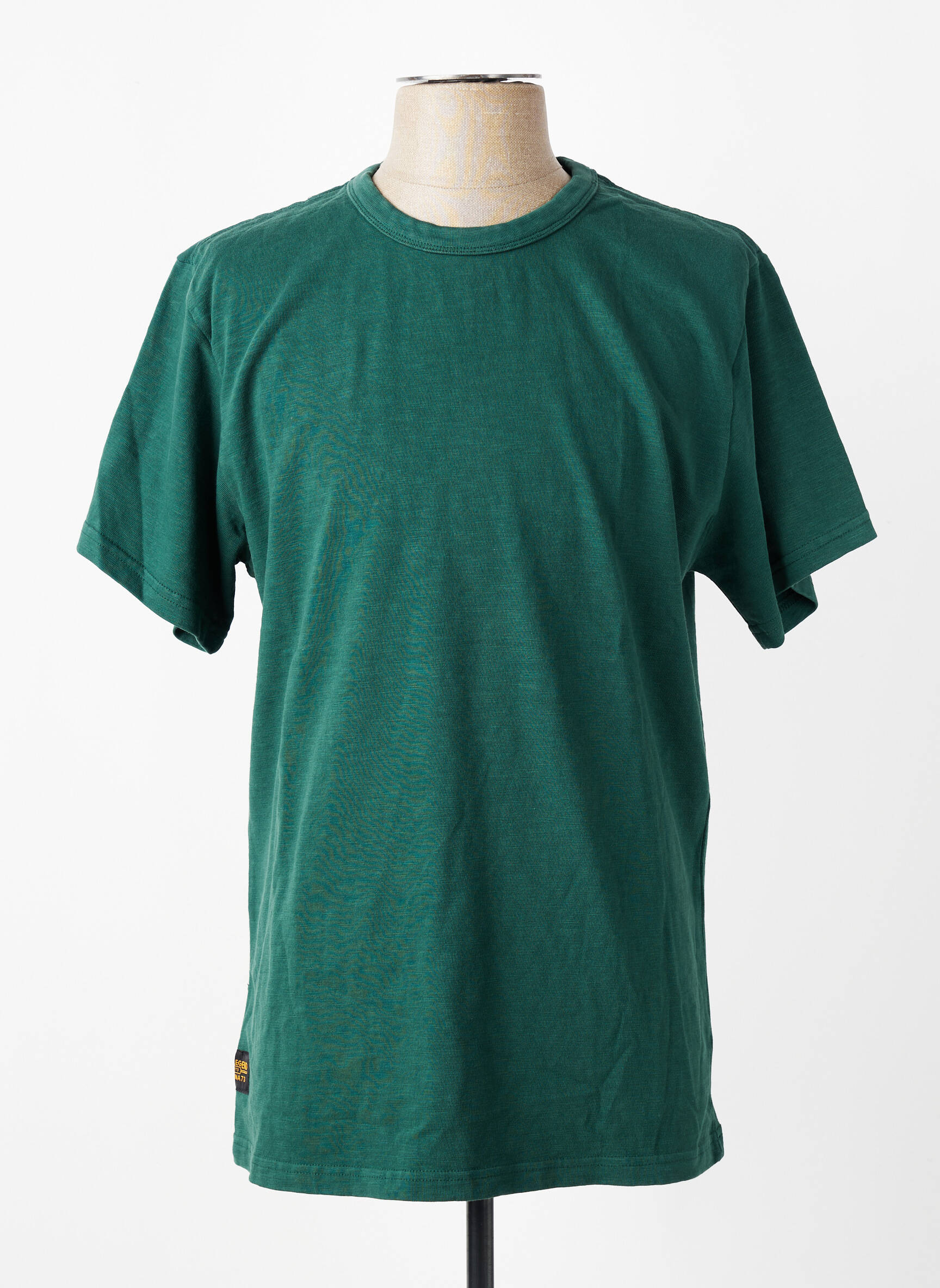 Tricou croială dreaptă mâneci scurte verde închis DAYTONA bărbat