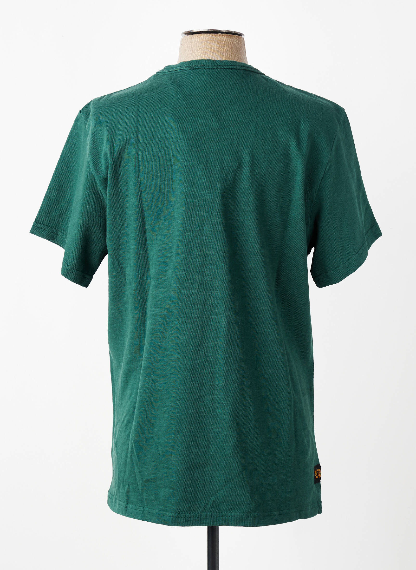 Tricou croială dreaptă mâneci scurte verde închis DAYTONA bărbat