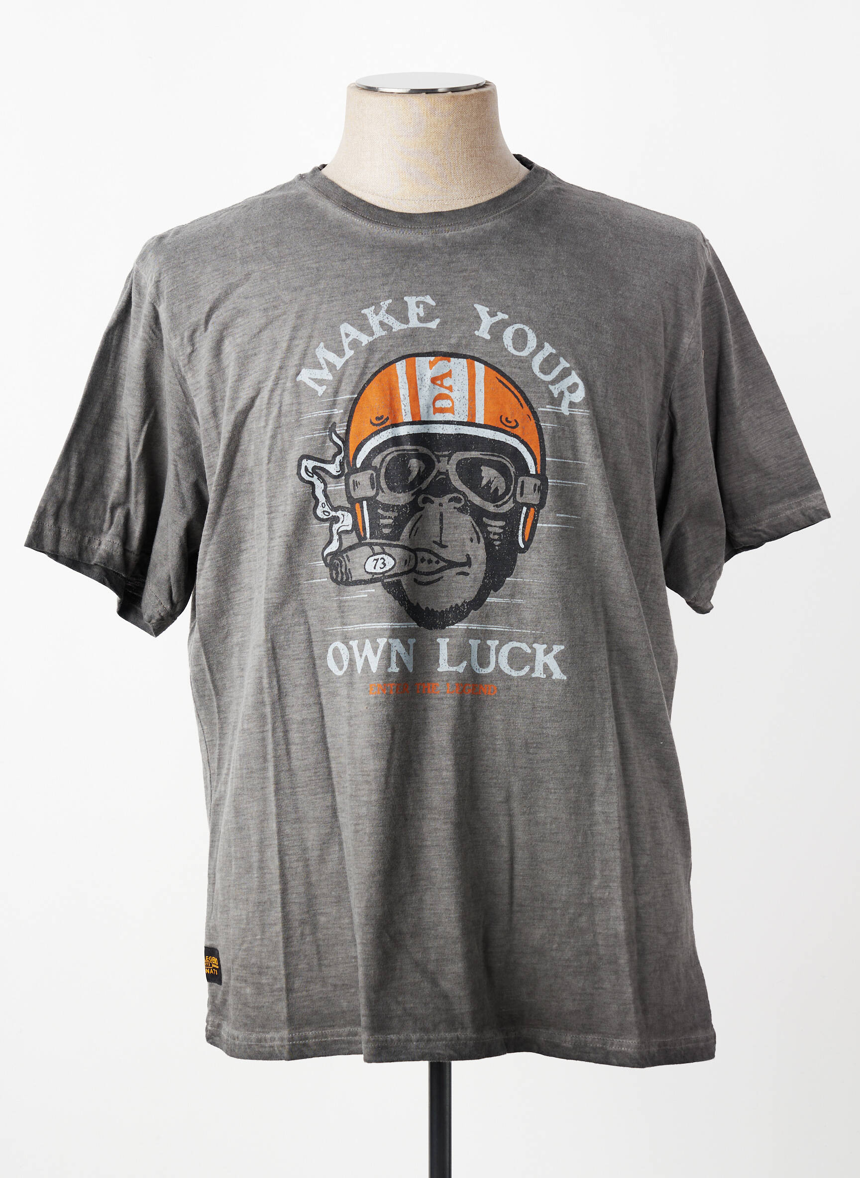 Tricou croială dreaptă mâneci scurte gri DAYTONA bărbat