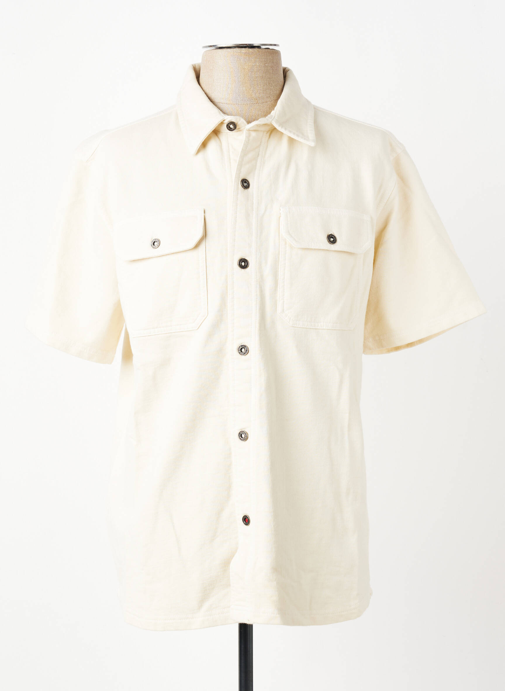 Cămașă cu mâneci scurte buzunare bej IRON AND RESIN bărbat