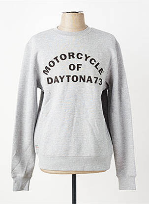 Hanorac broderie mâneci lungi gri DAYTONA bărbat
