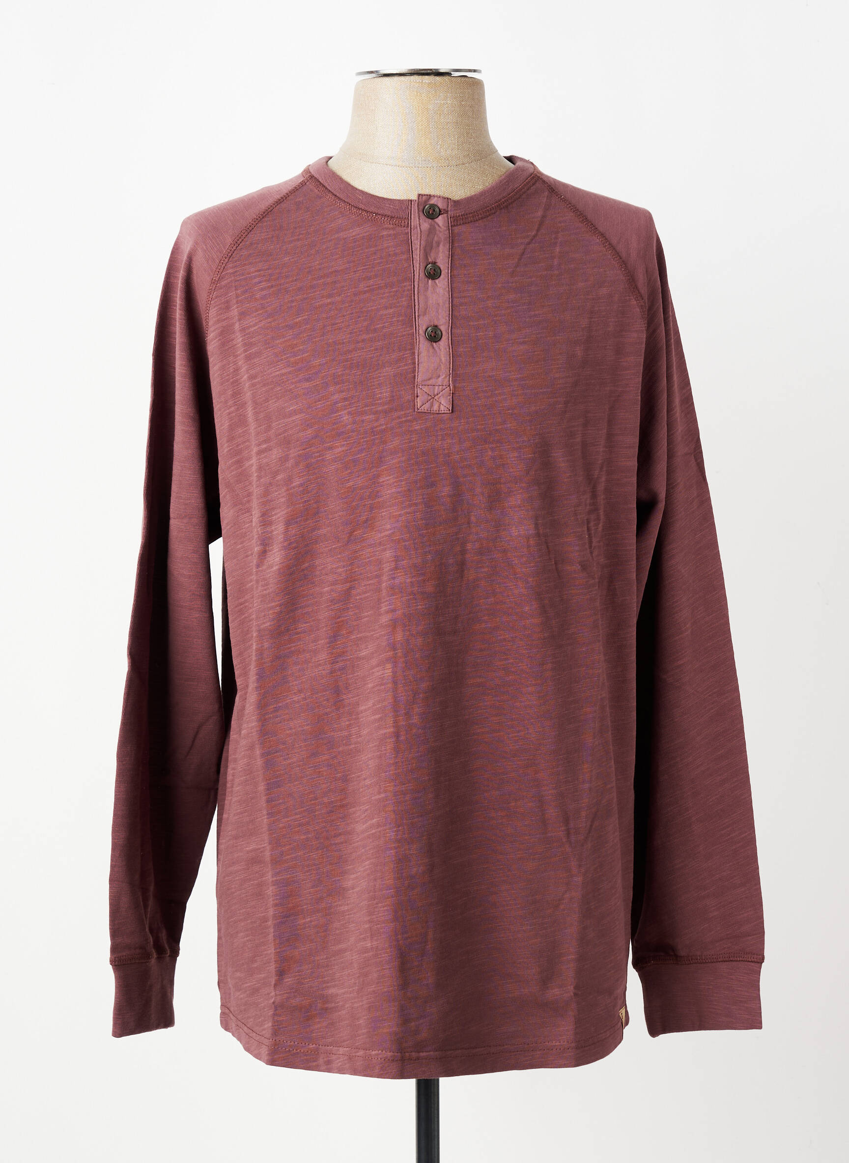 Tricou croială dreaptă mâneci lungi maro IRON AND RESIN bărbat