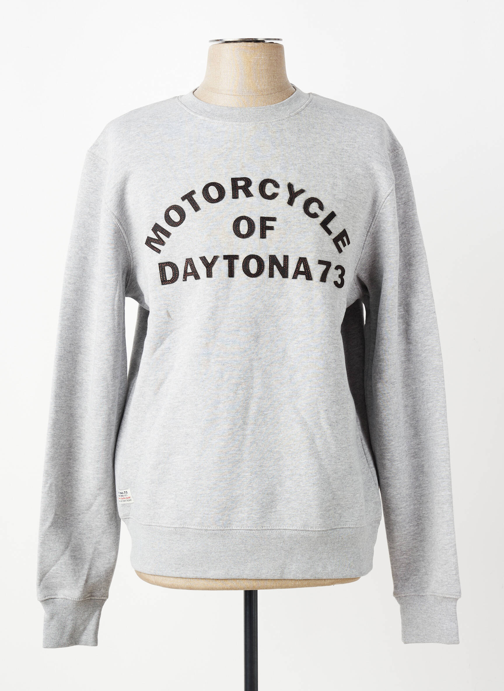Hanorac broderie mâneci lungi gri DAYTONA bărbat