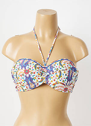 Sutien de costum de baie elasticitate top sutien modelat alb FREYA femeie