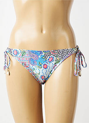 Chiloți de baie imprimeu floral bikini albastru FREYA femeie