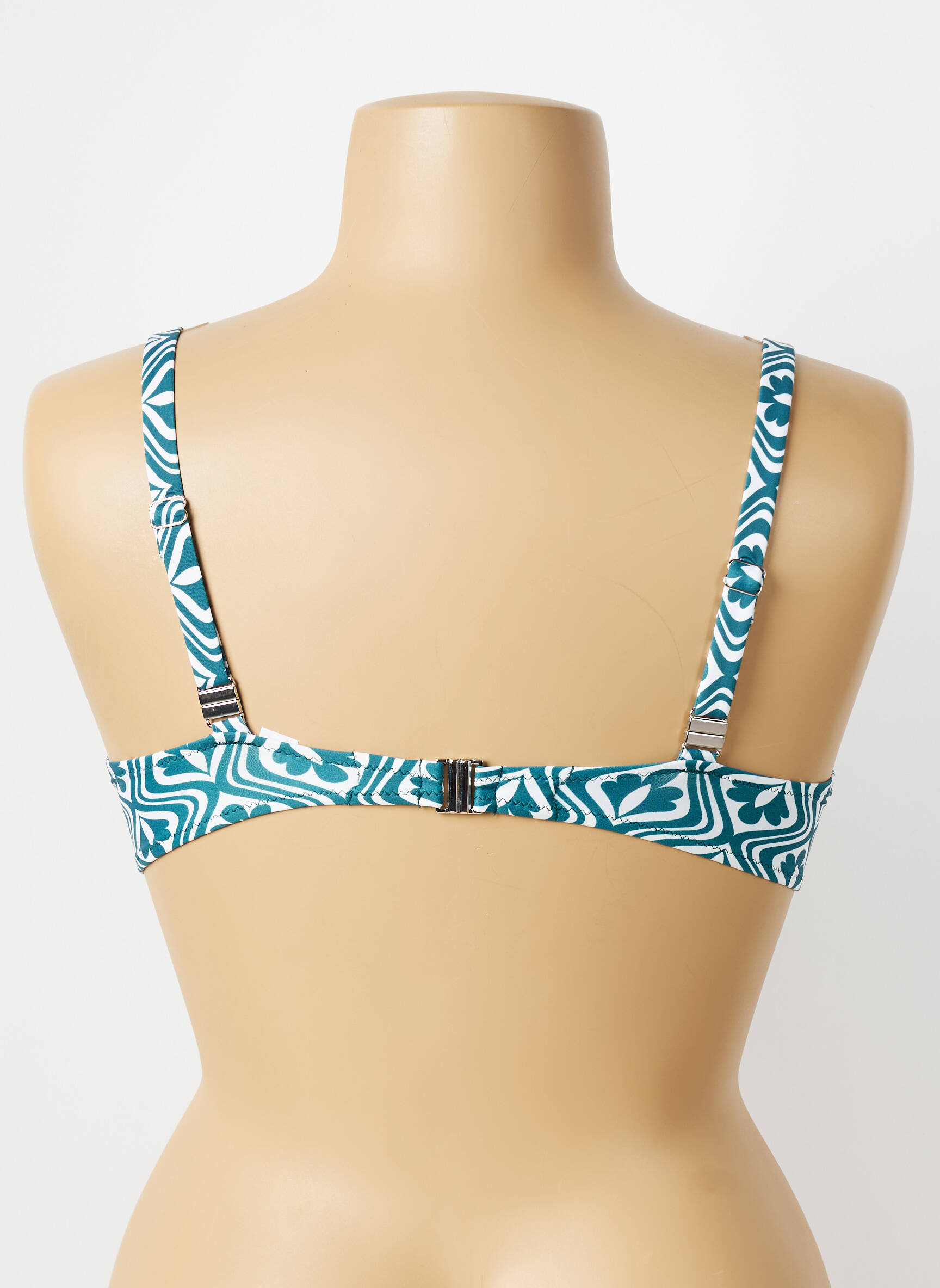 Sutien de costum de baie elasticitate sutien balconet cu decolteu înalt verde ANTIGEL femeie