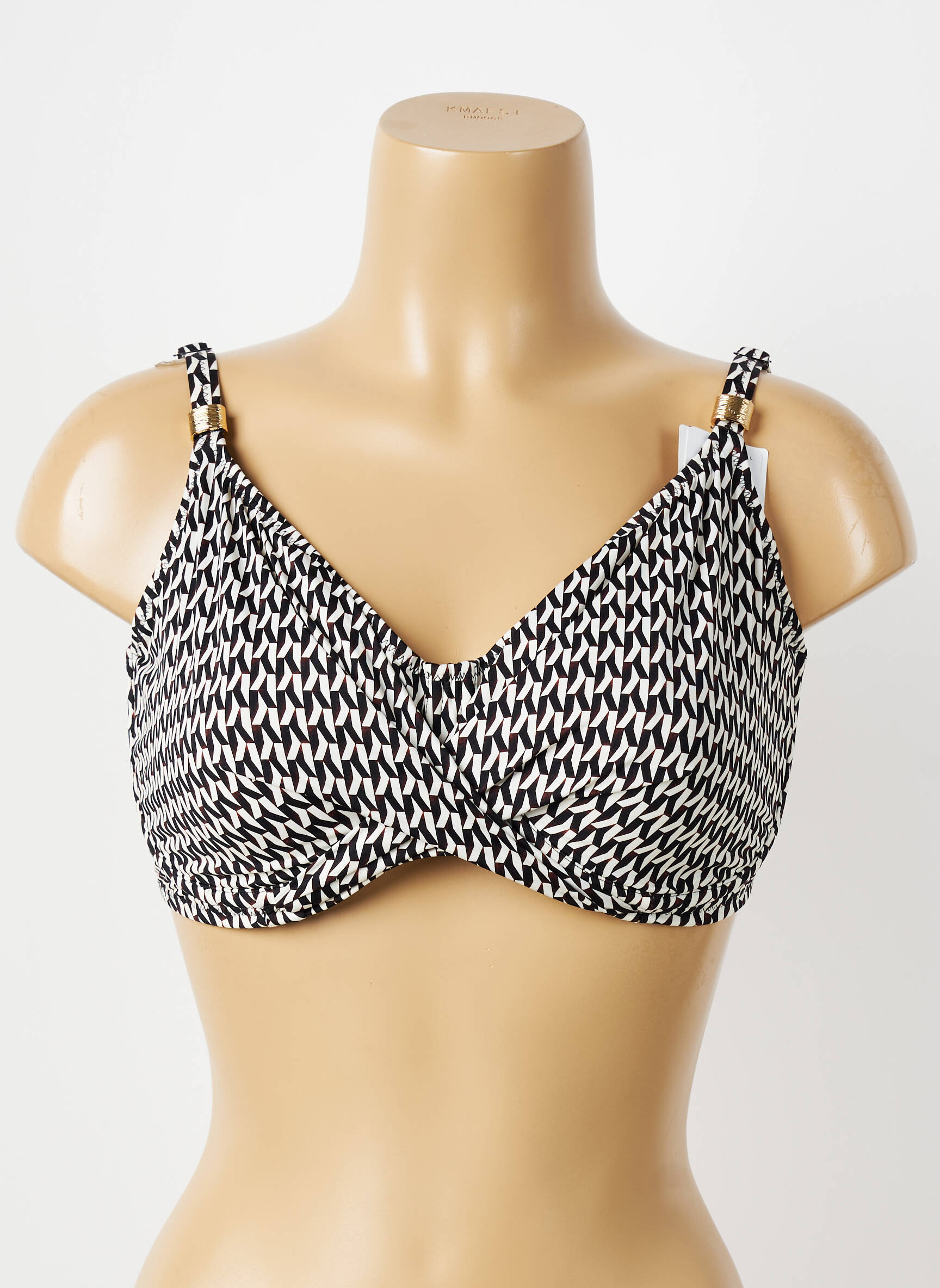 Sutien de costum de baie elasticitate sutien balconet cu decolteu înalt negru FANTASIE femeie