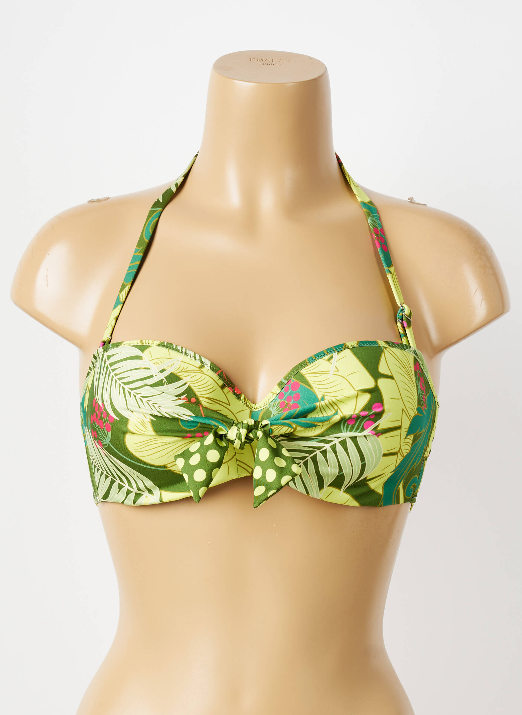 Sutien de costum de baie elasticitate top sutien modelat verde ANTIGEL femeie