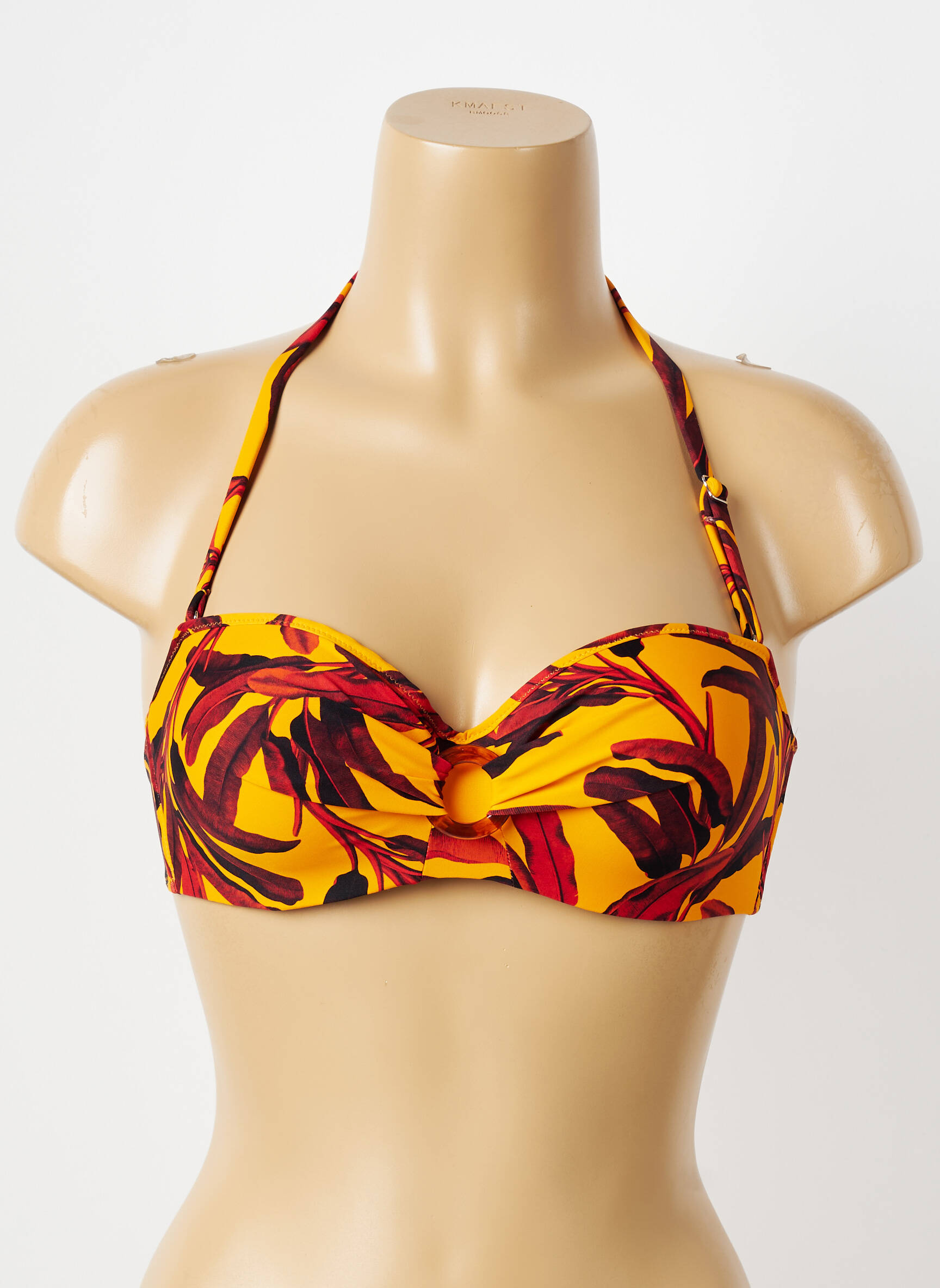 Sutien de costum de baie elasticitate top sutien modelat portocalie ANTIGEL femeie