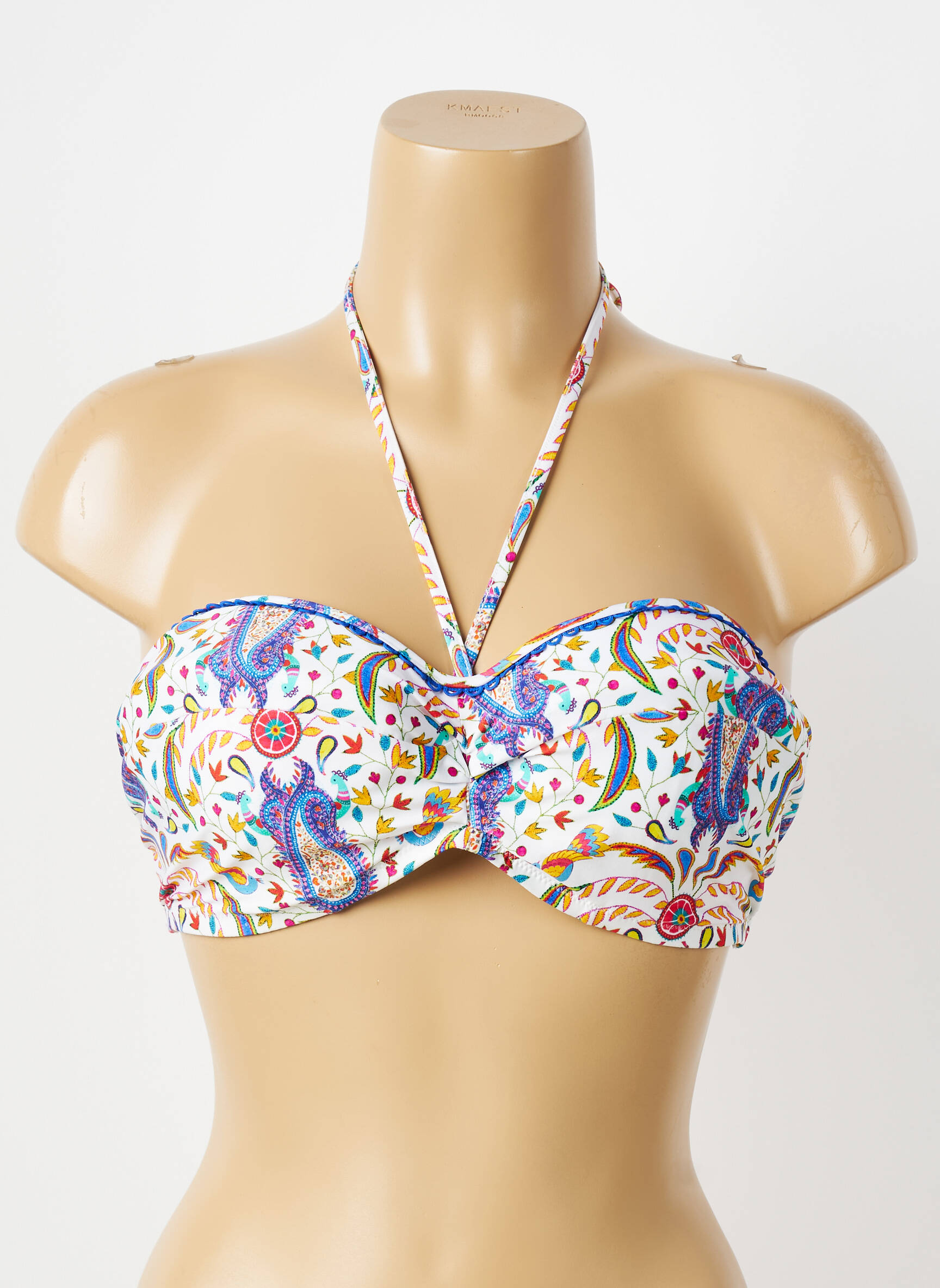 Sutien de costum de baie elasticitate top sutien modelat alb FREYA femeie