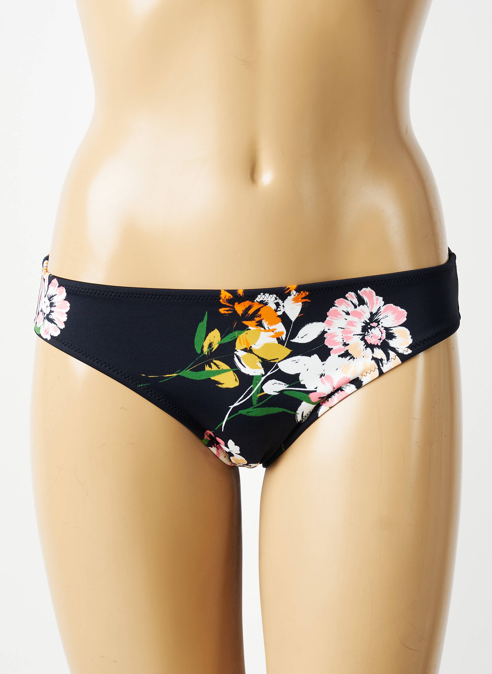 Chiloți de baie imprimeu floral chiloți negru FREYA femeie