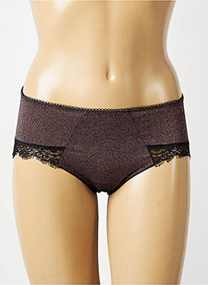 Shorty efect material satinat maro ANTIGEL femeie
