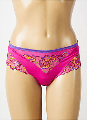 Tanga efect material satinat roz PRIMADONNA femeie