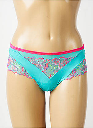 Tanga efect material satinat albastru PRIMADONNA femeie