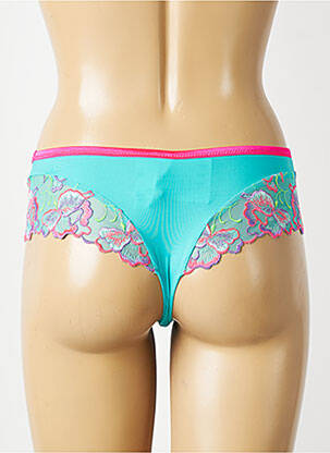 Tanga efect material satinat albastru PRIMADONNA femeie