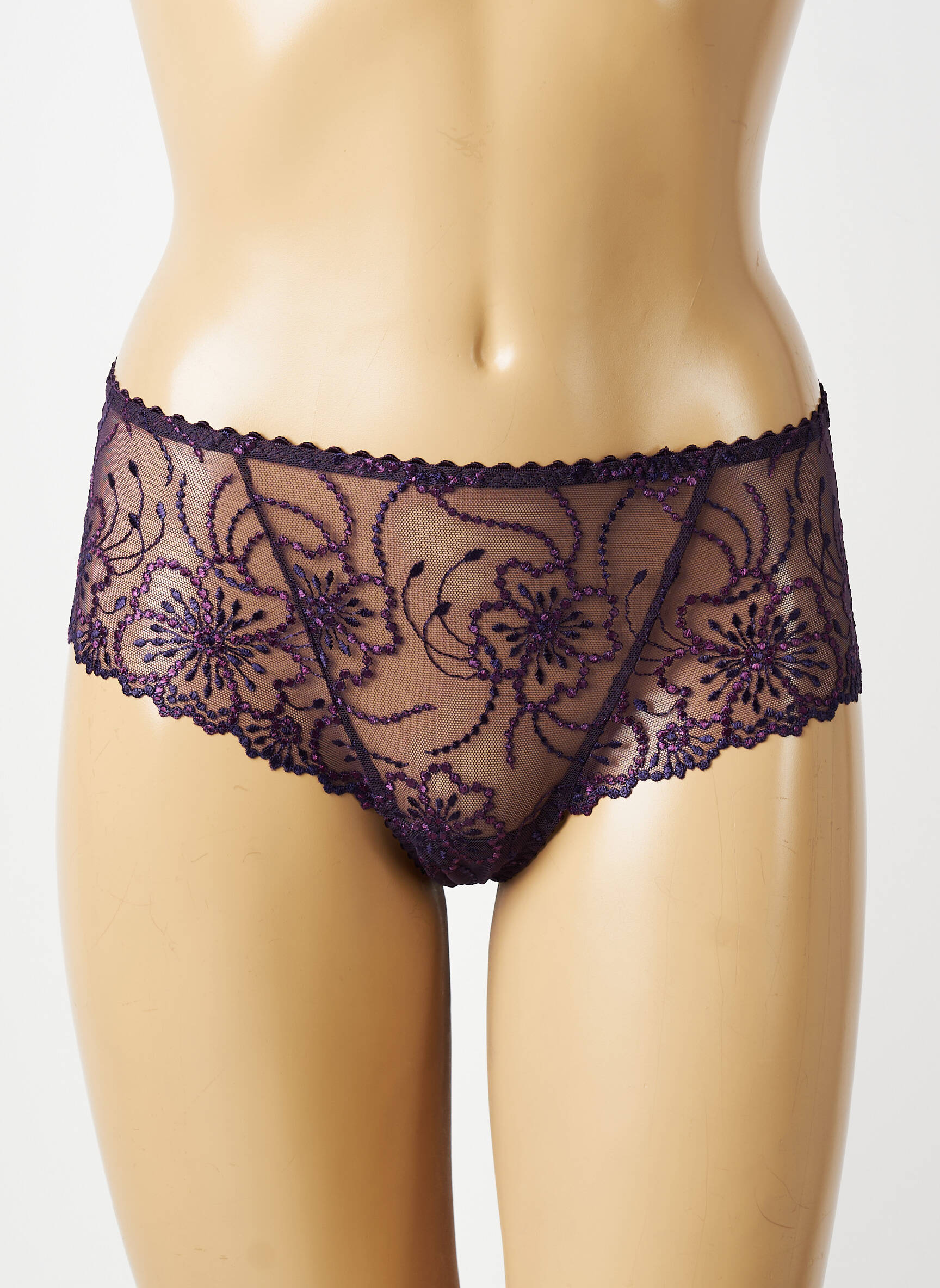 Shorty efect material satinat violet MARIE JO femeie
