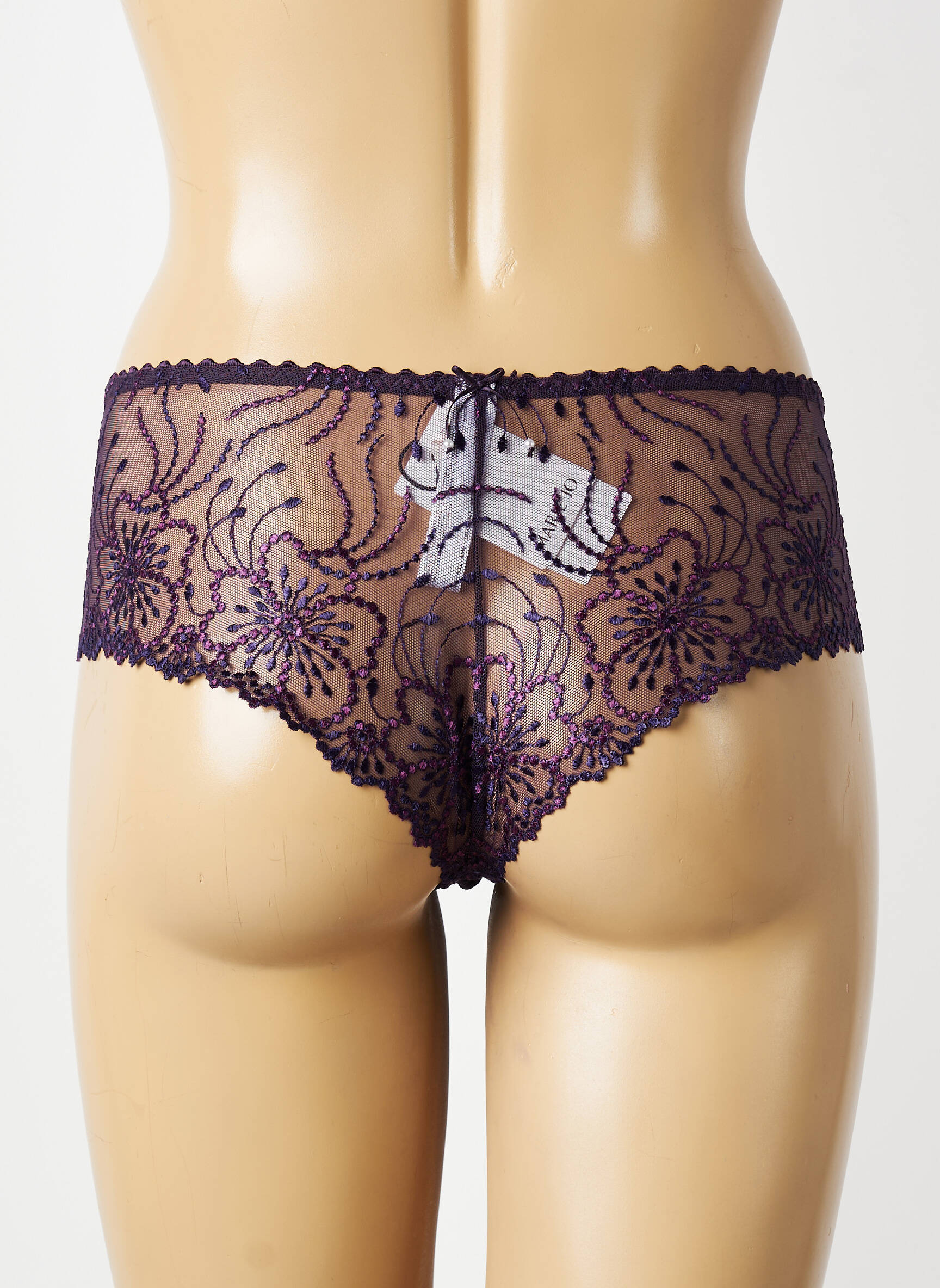 Shorty efect material satinat violet MARIE JO femeie