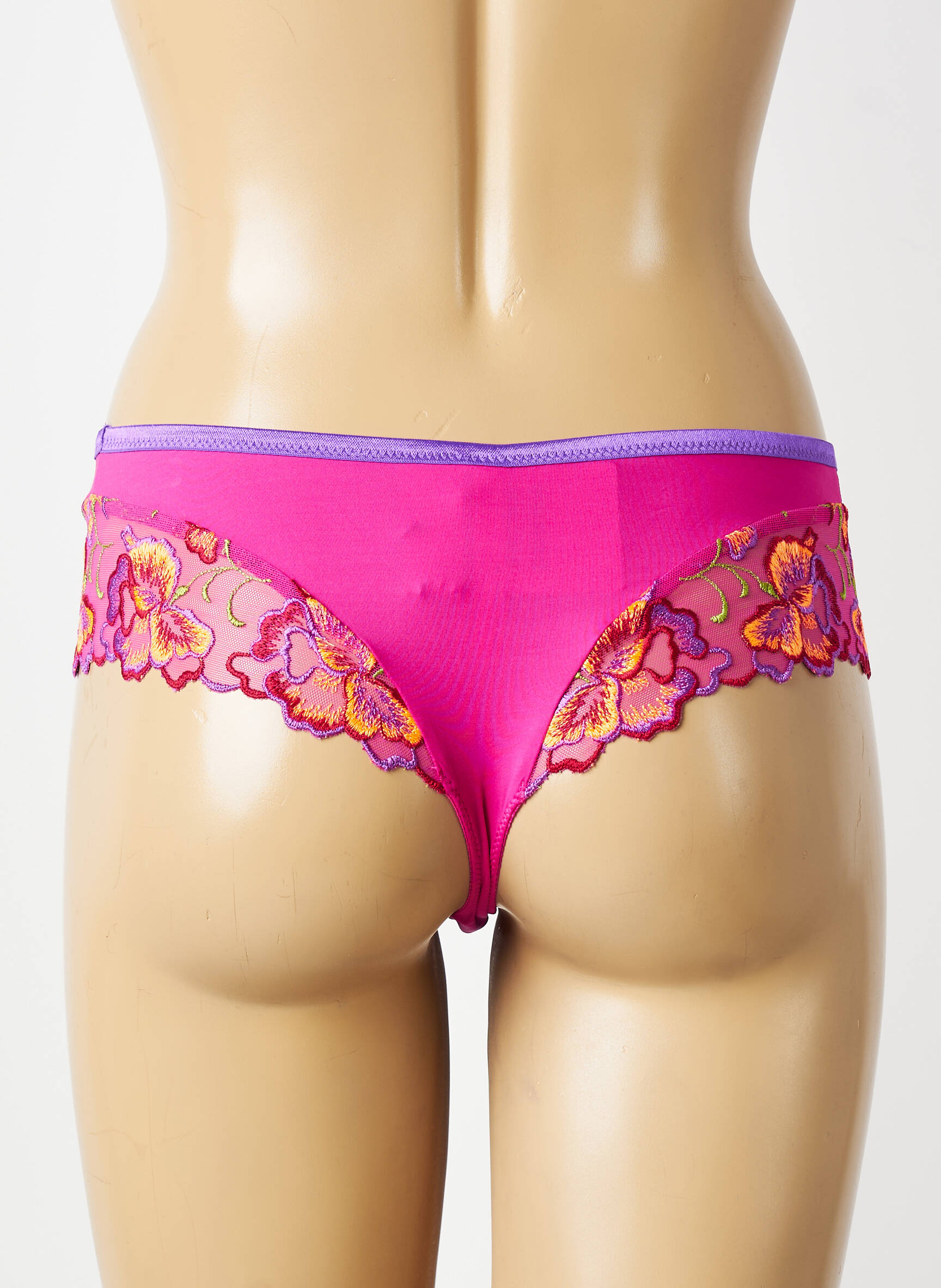 Tanga efect material satinat roz PRIMADONNA femeie