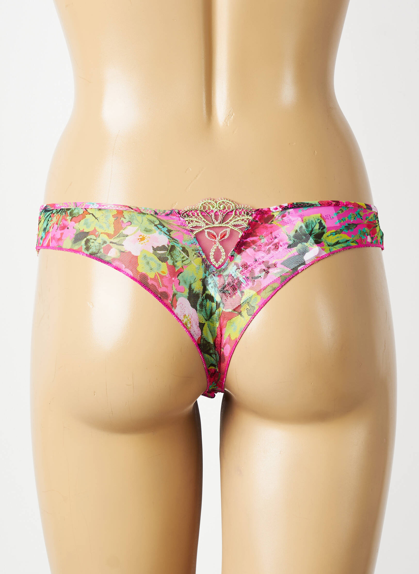 Tanga țesătură tulle roz LISE CHARMEL femeie