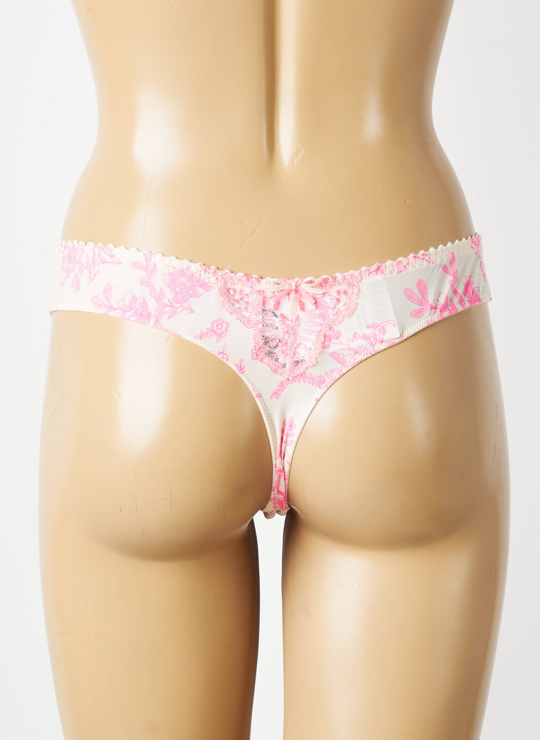 Tanga efect material satinat roz PRIMADONNA femeie