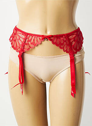 Corset/jartieră broderie roșu FREYA femeie